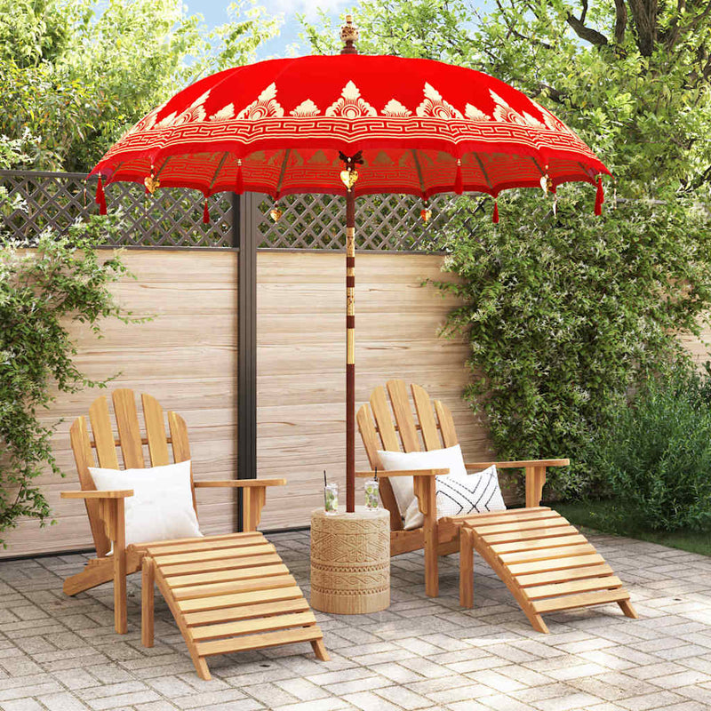 Load image into Gallery viewer, Vidaxl balinese parasol rood 215 x 215 x 260 cm