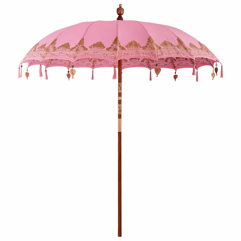 Load image into Gallery viewer, Vidaxl balinese parasol roze 215 x 215 x 260 cm