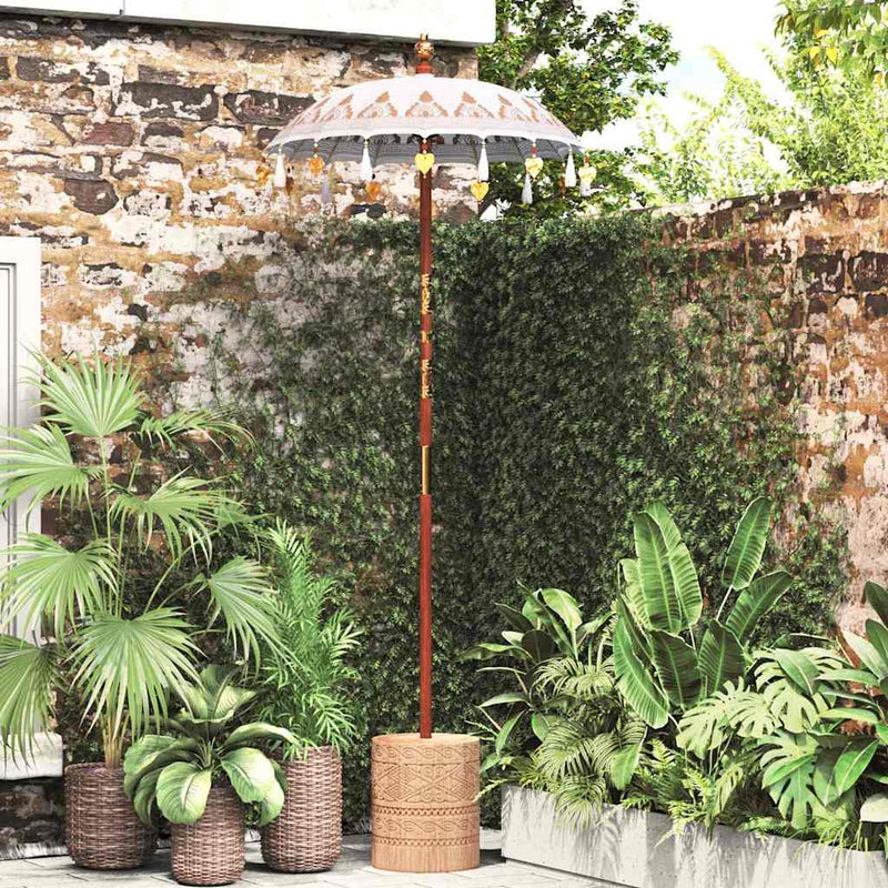 Load image into Gallery viewer, Vidaxl balinese parasol crème 125 x 125 x 260 cm