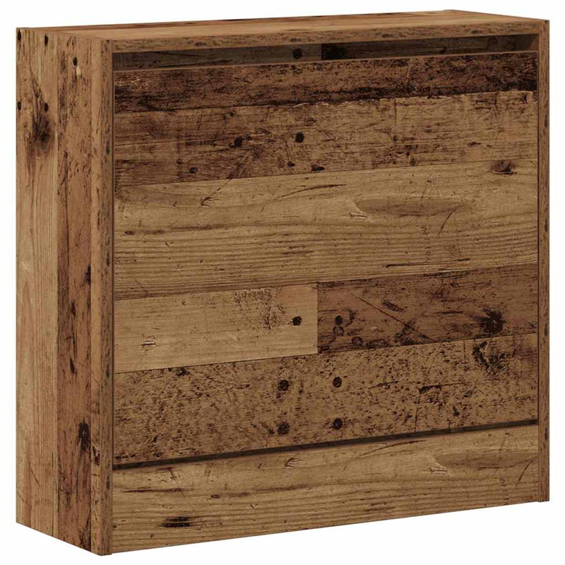 Load image into Gallery viewer, Vidaxl schoenenkast met plank oudhout 60 x 21 x 57 cm bewerkt hout