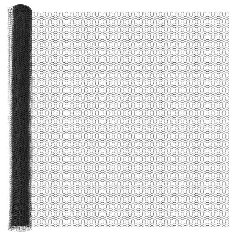 Load image into Gallery viewer, Vidaxl hexagon hek grijs 1,5 x 50 m pvc