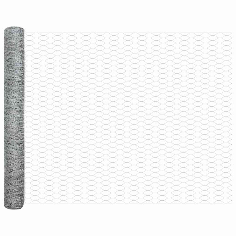 Load image into Gallery viewer, Vidaxl hexagon hek zilver 1,4 x 50 m gegalvaniseerd staal