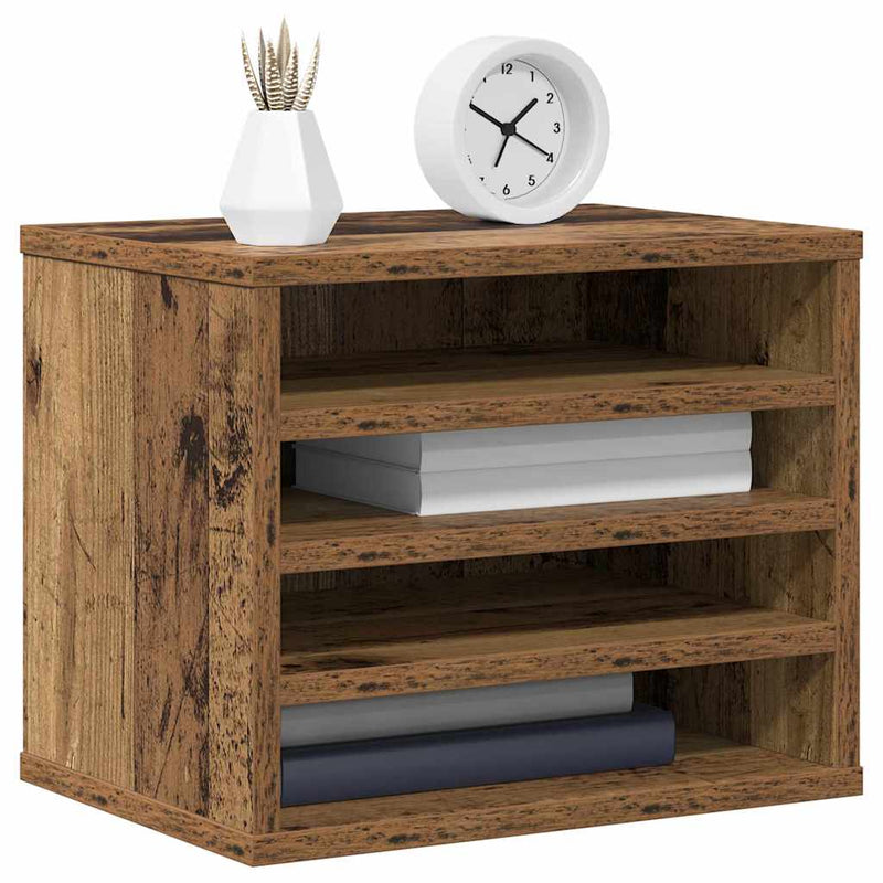 Load image into Gallery viewer, Vidaxl bureau organizer oudhout 36 x 26 x 29,5 cm bewerkt hout