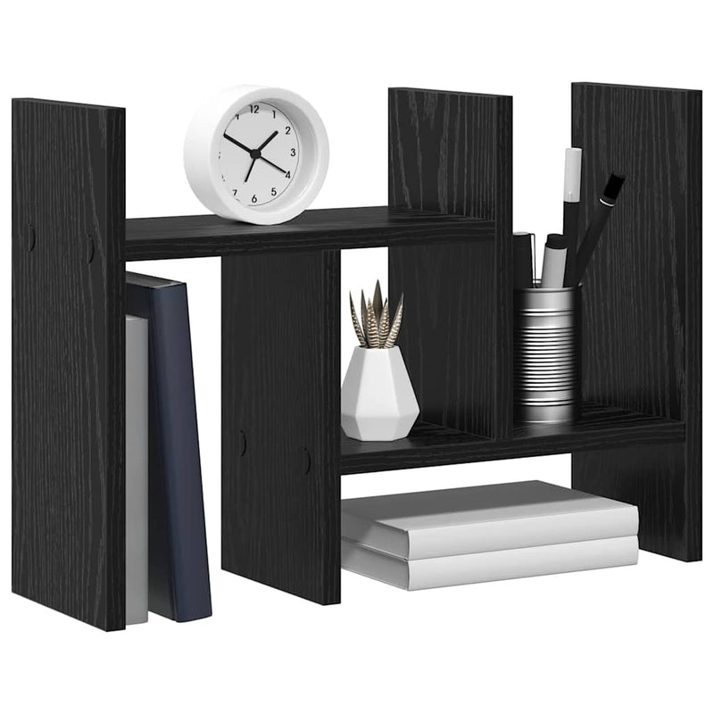 Load image into Gallery viewer, Vidaxl bureau organizer zwart eiken 34,5 x 15,5 x 35,5 cm bewerkt hout