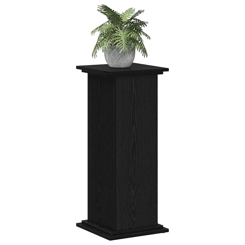 Load image into Gallery viewer, Vidaxl plantenstandaard zwart eiken 33 x 33 x 80 cm bewerkt hout