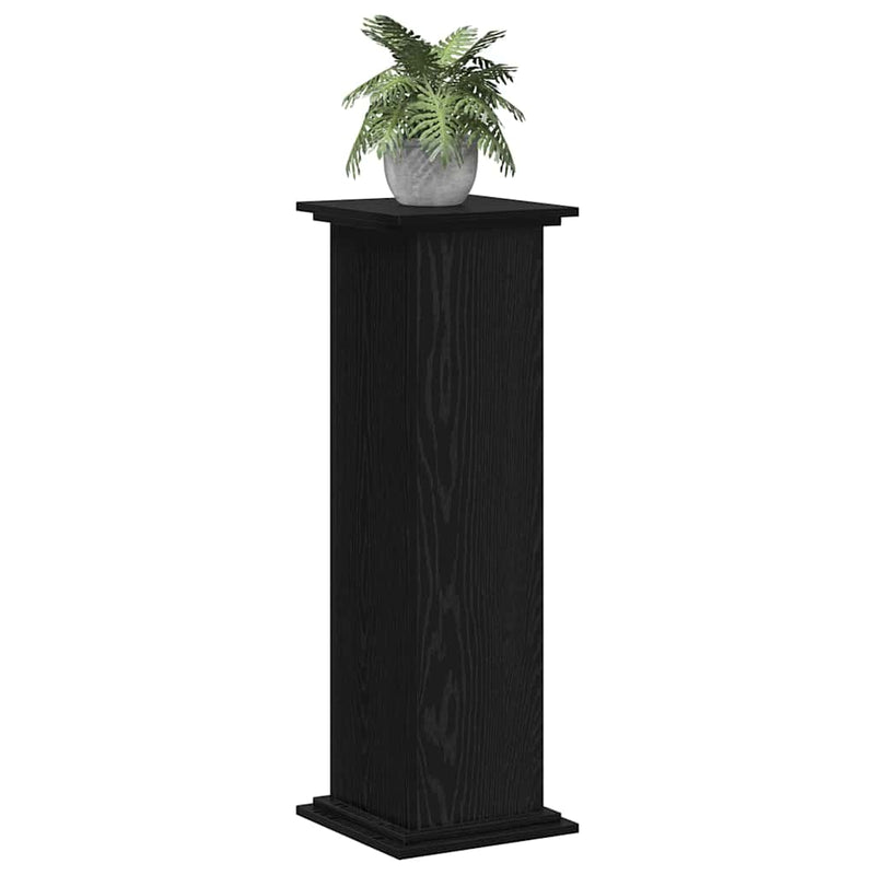Load image into Gallery viewer, Vidaxl plantenstandaard zwart eiken 33 x 33 x 100 cm bewerkt hout