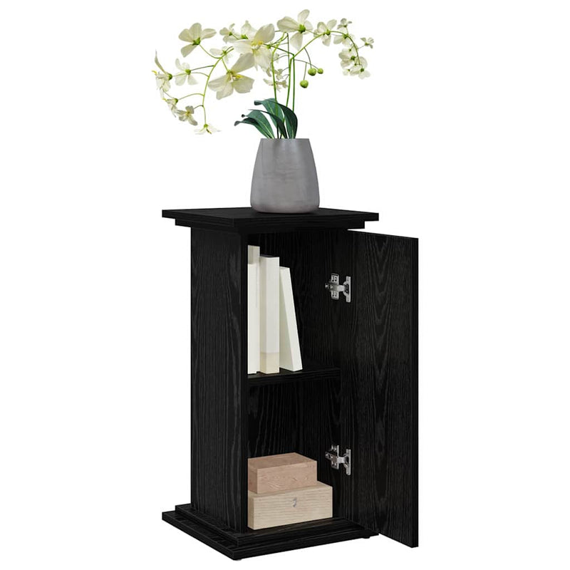 Load image into Gallery viewer, Vidaxl displaystand met plank zwart eiken 31 x 30 x 60 cm bewerkt hout