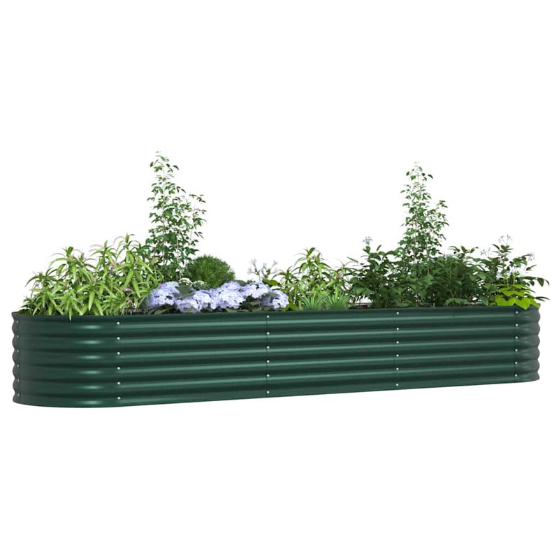 Load image into Gallery viewer, Vidaxl verhoogd bed groen 320 x 80 x 44 cm staal