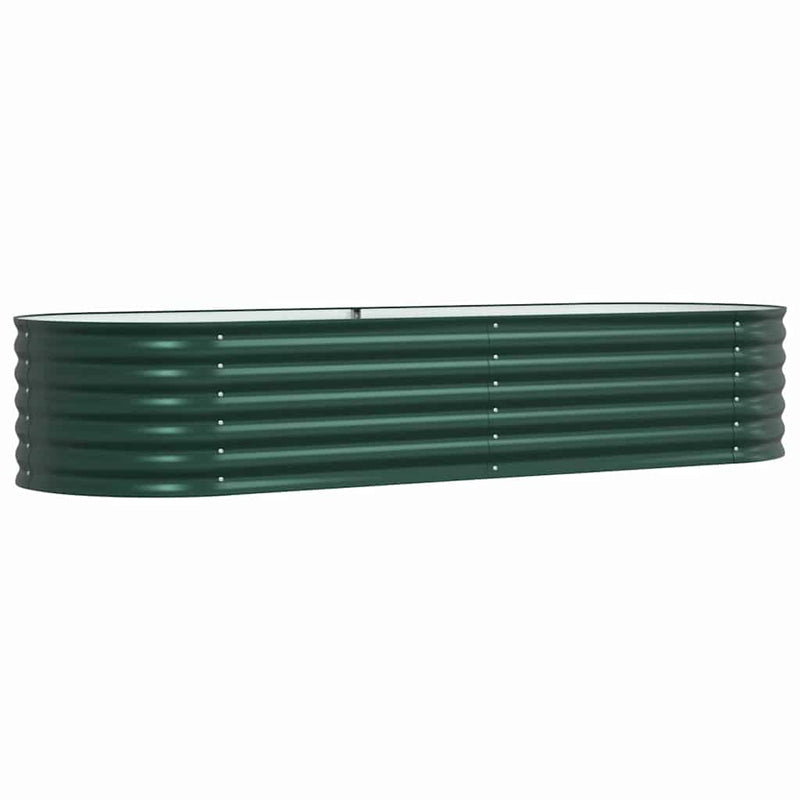 Load image into Gallery viewer, Vidaxl verhoogd bed groen 240 x 80 x 44 cm staal