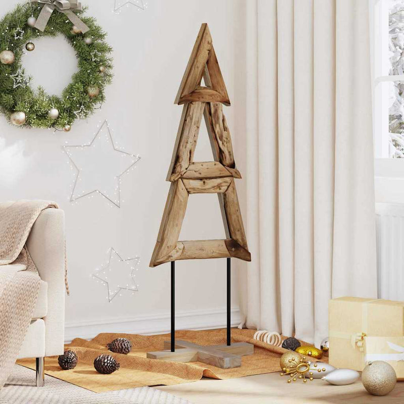 Load image into Gallery viewer, Vidaxl kerstboom met standaard bruin 120 cm massief teakhout