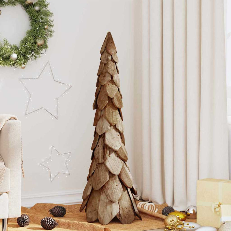 Load image into Gallery viewer, Vidaxl kerstboom met standaard bruin 111 cm massief teakhout