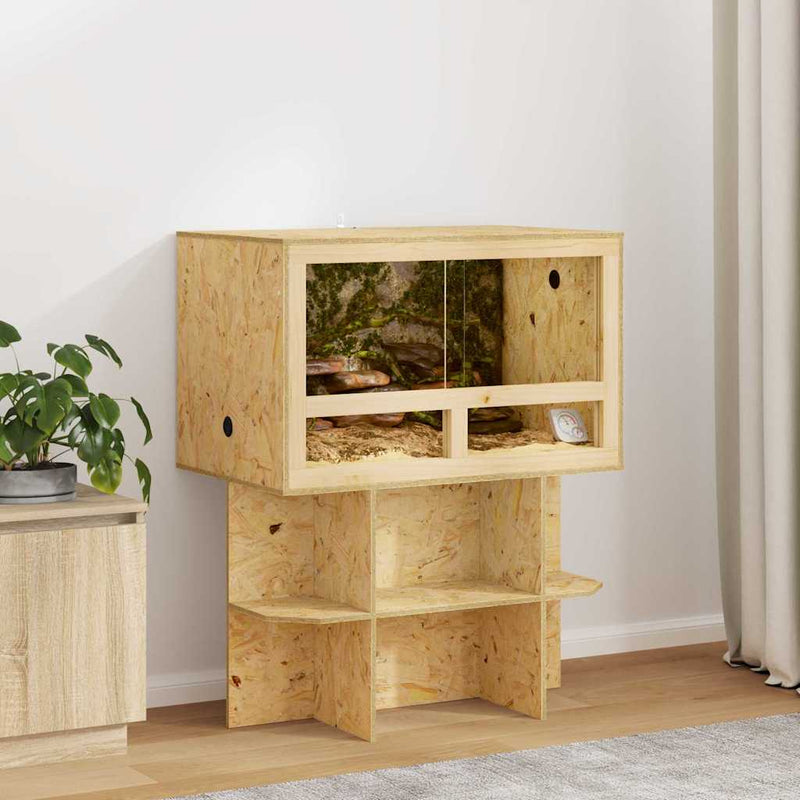 Load image into Gallery viewer, Vidaxl terrarium bruin 80 x 50 x 100 cm osb