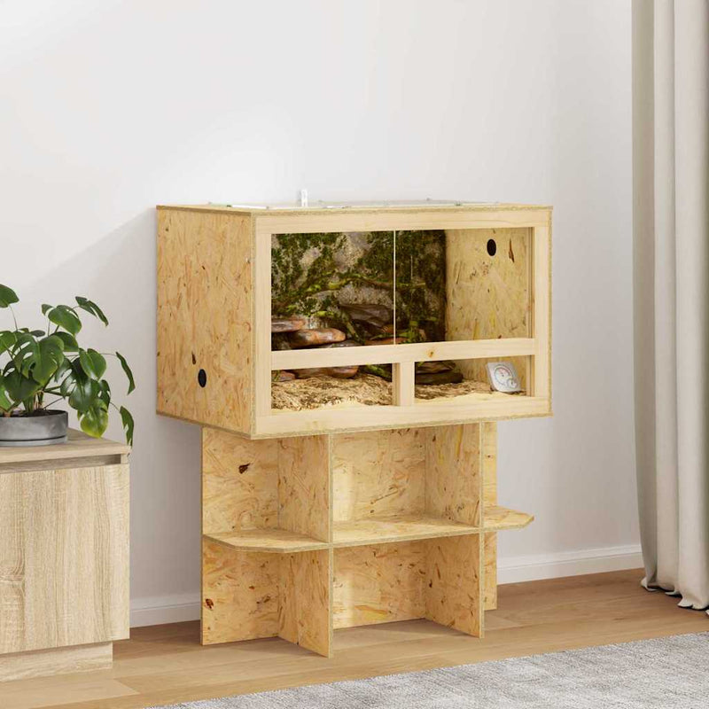 Load image into Gallery viewer, Vidaxl terrarium bruin 80 x 50 x 100 cm osb