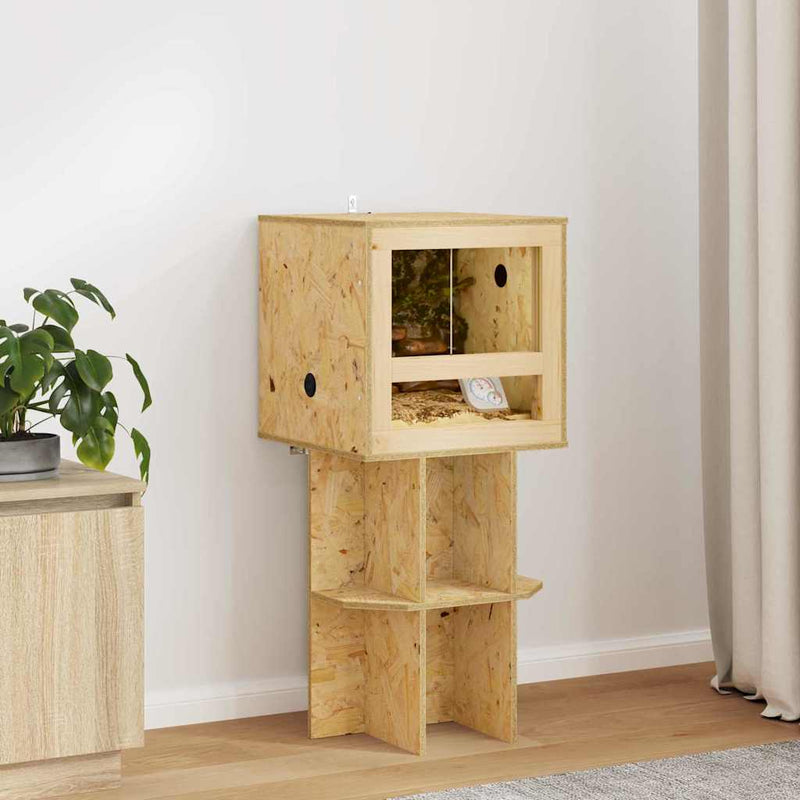 Load image into Gallery viewer, Vidaxl terrarium bruin 40 x 40 x 90 cm osb