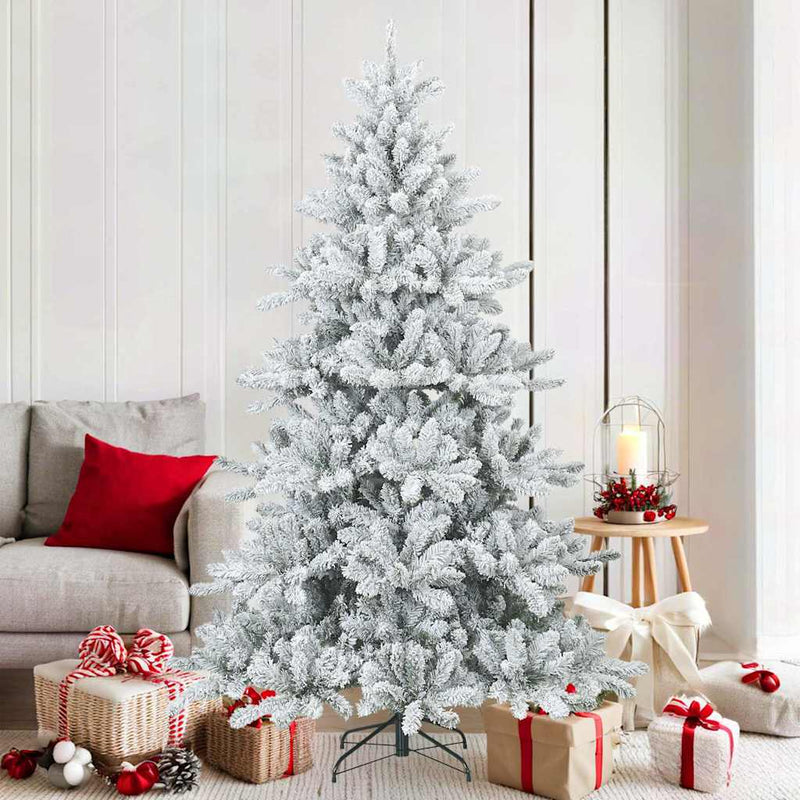 Load image into Gallery viewer, Vidaxl kunst kerstboom met geveerde takken, sneeuw bedekt wit 180 cm