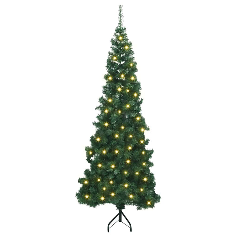 Load image into Gallery viewer, Vidaxl hoek kunstkerstboom met 300 led groen 180 cm pvc en metaal
