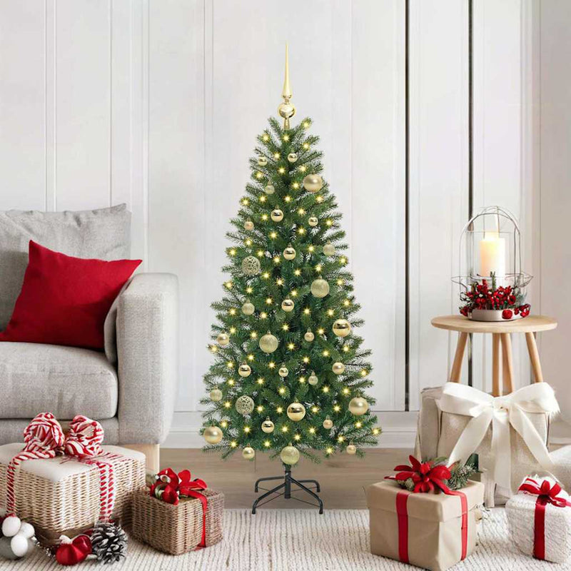 Load image into Gallery viewer, Vidaxl kunstkerstboom met 150 led met standaard groen 120 cm pe en pvc