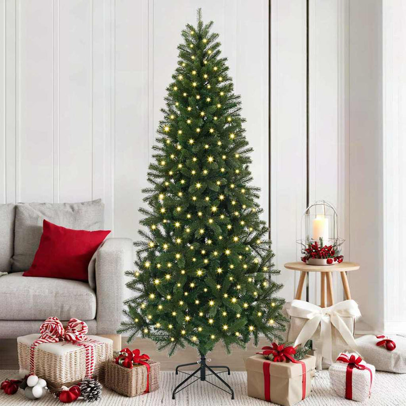 Load image into Gallery viewer, Vidaxl kunstkerstboom met 300 led met standaard groen 180 cm pe en pvc