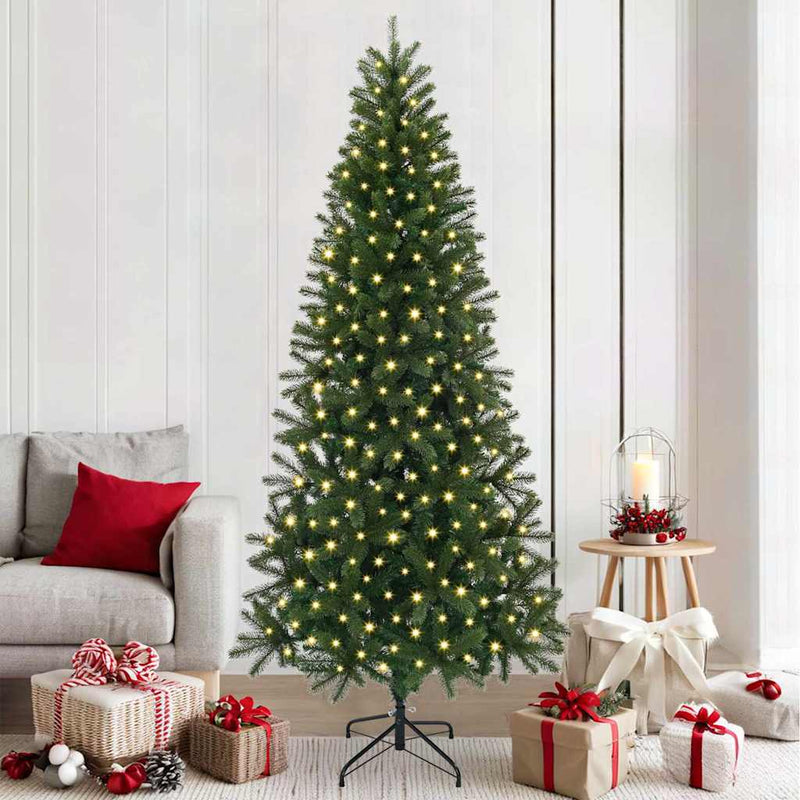 Load image into Gallery viewer, Vidaxl kunstkerstboom met 300 led met standaard groen 210 cm pe en pvc