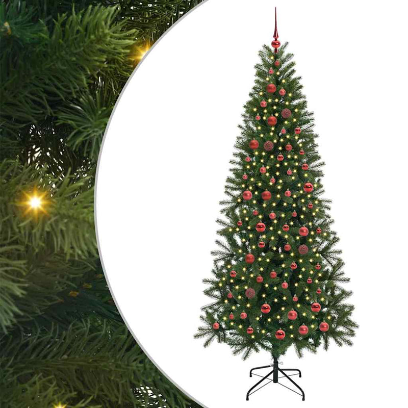 Load image into Gallery viewer, Vidaxl kunstkerstboom met 300 led met standaard groen 210 cm pe en pvc