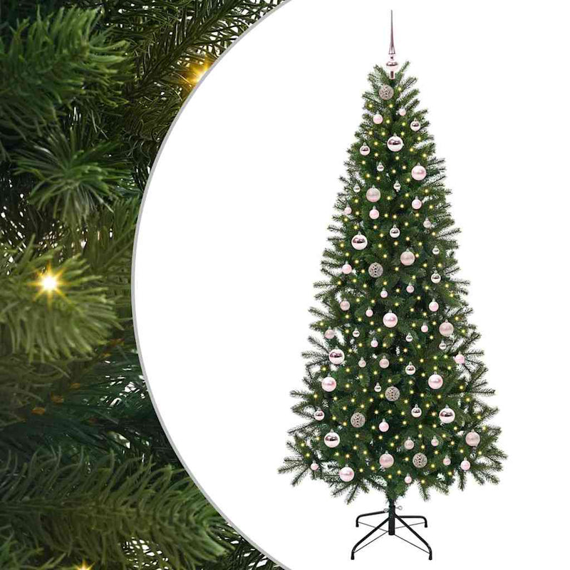 Load image into Gallery viewer, Vidaxl kunstkerstboom met 300 led met standaard groen 210 cm pe en pvc