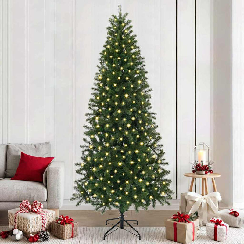 Load image into Gallery viewer, Vidaxl kunstkerstboom met 300 led met standaard groen 240 cm pe en pvc