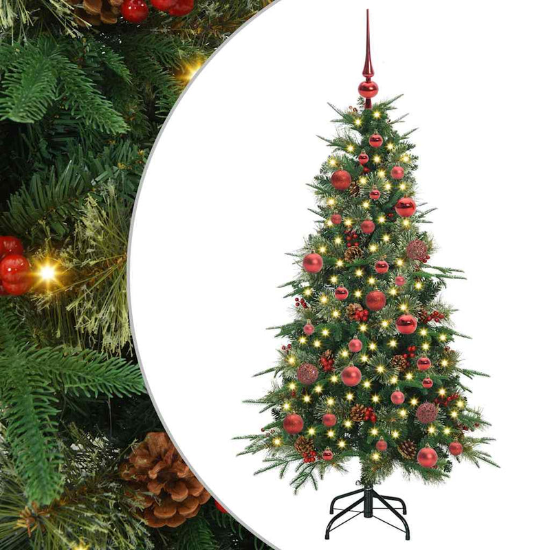 Load image into Gallery viewer, Vidaxl kunstmatige inklapbare kerstboom groen 150 cm pe en pvc