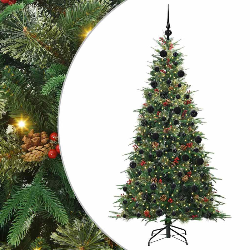 Load image into Gallery viewer, Vidaxl kunstmatige inklapbare kerstboom groen 210 cm pe en pvc