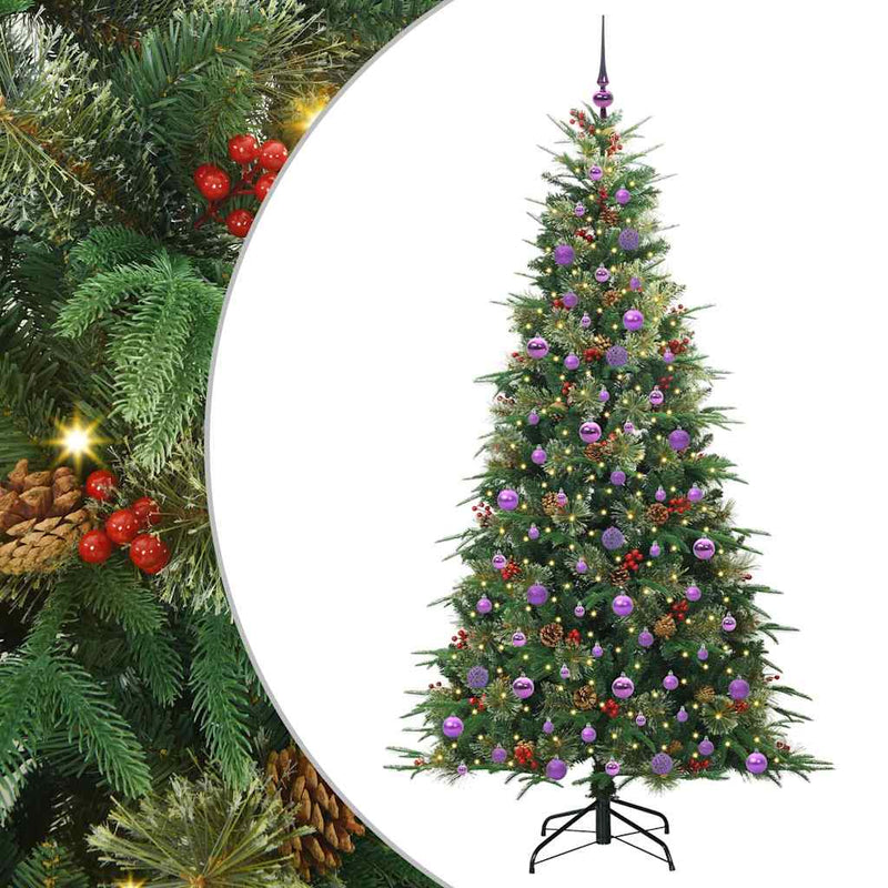 Load image into Gallery viewer, Vidaxl kunstmatige inklapbare kerstboom groen 210 cm pe en pvc
