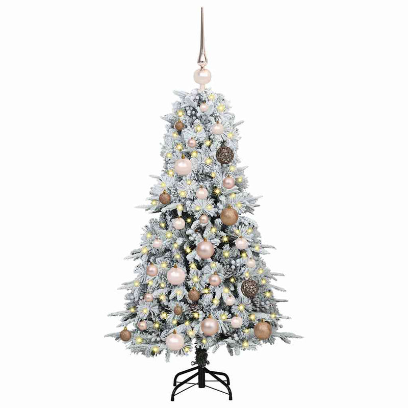 Load image into Gallery viewer, Vidaxl kunstmatige inklapbare kerstboom wit 120 cm pe en pvc