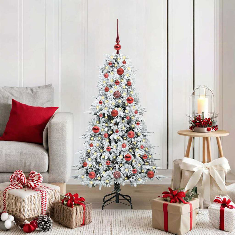 Load image into Gallery viewer, Vidaxl kunstmatige inklapbare kerstboom wit 120 cm pe en pvc