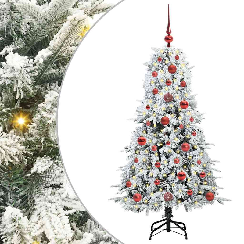 Load image into Gallery viewer, Vidaxl kunstmatige inklapbare kerstboom wit 120 cm pe en pvc