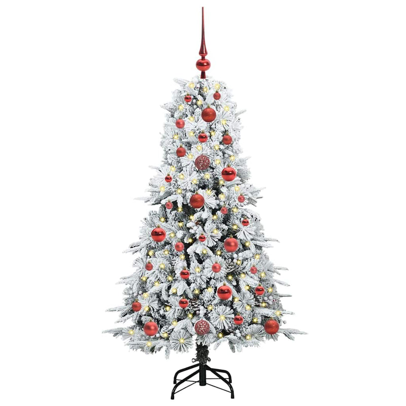 Load image into Gallery viewer, Vidaxl kunstmatige inklapbare kerstboom wit 120 cm pe en pvc