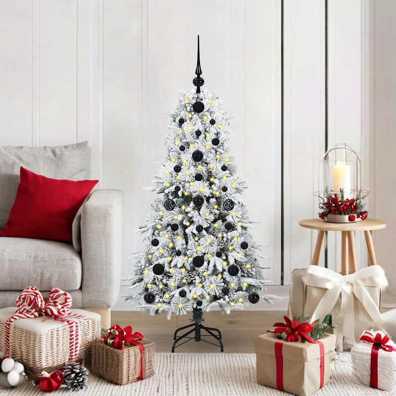Load image into Gallery viewer, Vidaxl kunstmatige inklapbare kerstboom wit 120 cm pe en pvc