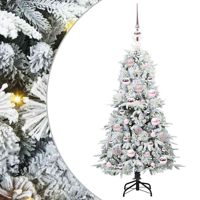Load image into Gallery viewer, Vidaxl kunstmatige inklapbare kerstboom wit 120 cm pe en pvc