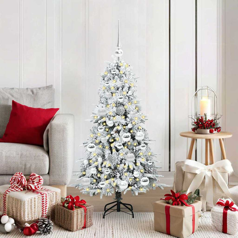 Load image into Gallery viewer, Vidaxl kunstmatige inklapbare kerstboom wit 120 cm pe en pvc