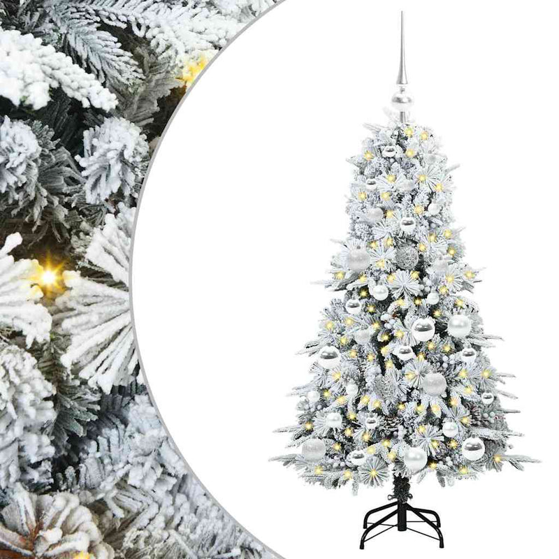 Load image into Gallery viewer, Vidaxl kunstmatige inklapbare kerstboom wit 120 cm pe en pvc