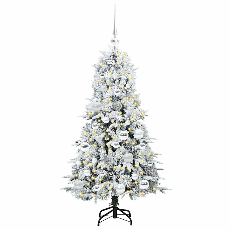 Load image into Gallery viewer, Vidaxl kunstmatige inklapbare kerstboom wit 120 cm pe en pvc