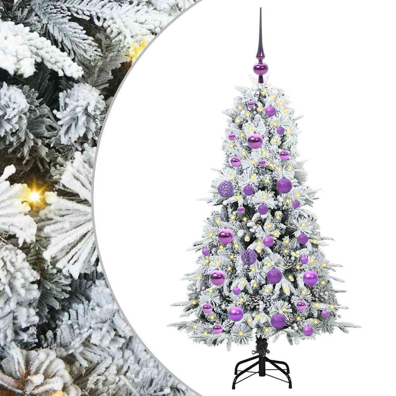 Load image into Gallery viewer, Vidaxl kunstmatige inklapbare kerstboom wit 120 cm pe en pvc