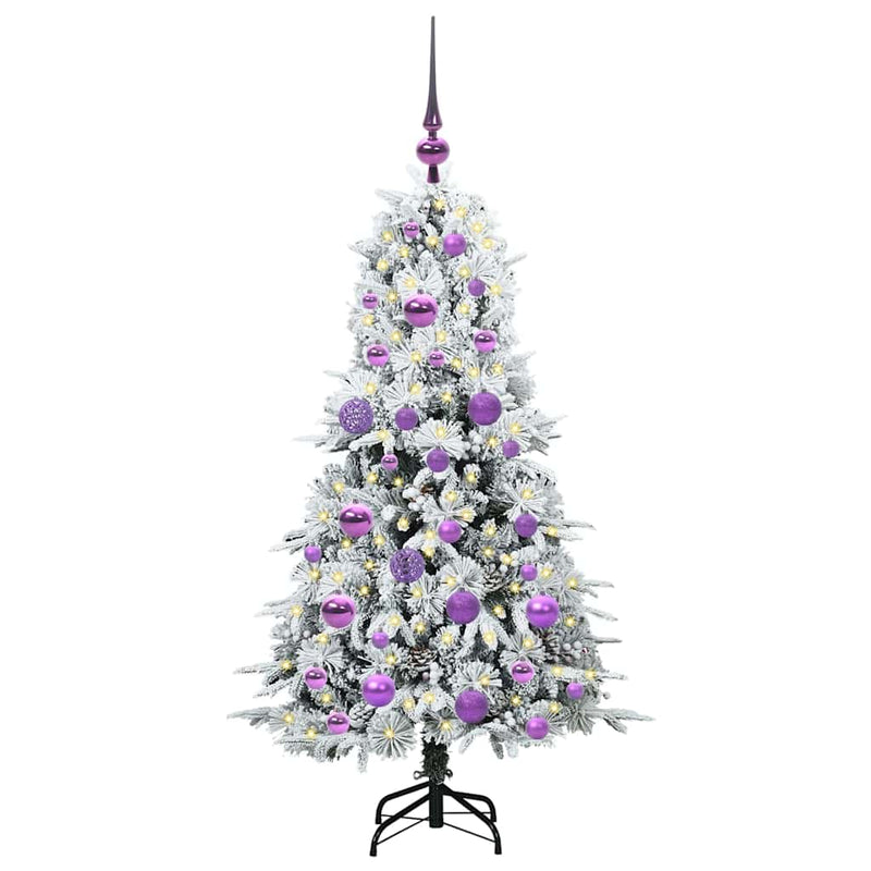 Load image into Gallery viewer, Vidaxl kunstmatige inklapbare kerstboom wit 120 cm pe en pvc