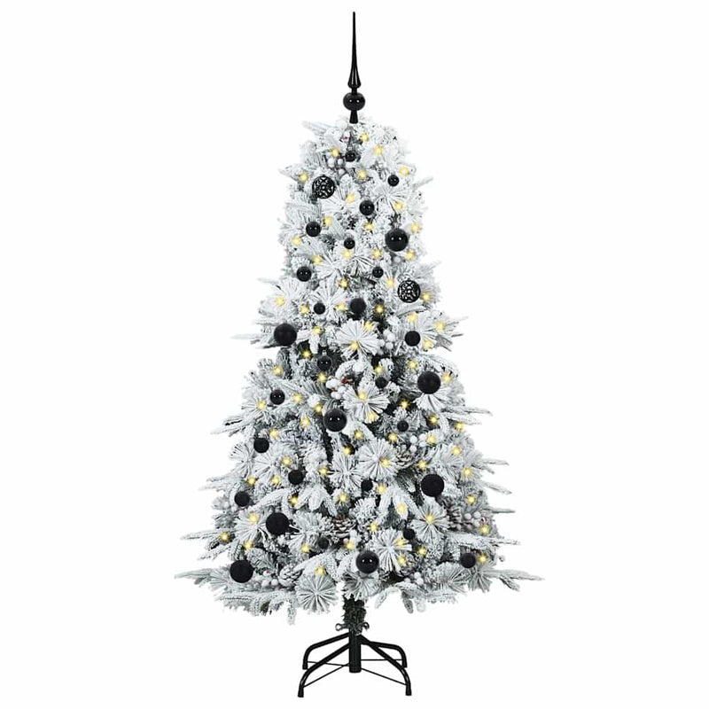 Load image into Gallery viewer, Vidaxl kunstmatige inklapbare kerstboom wit 150 cm pe en pvc