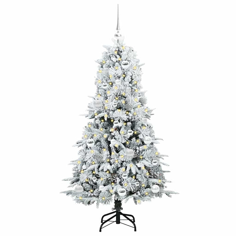Load image into Gallery viewer, Vidaxl kunstmatige inklapbare kerstboom wit 150 cm pe en pvc