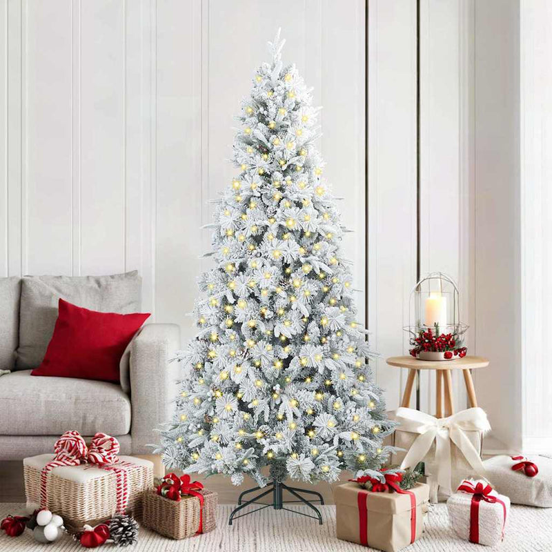 Load image into Gallery viewer, Vidaxl kunstmatige inklapbare kerstboom wit 180 cm pe en pvc