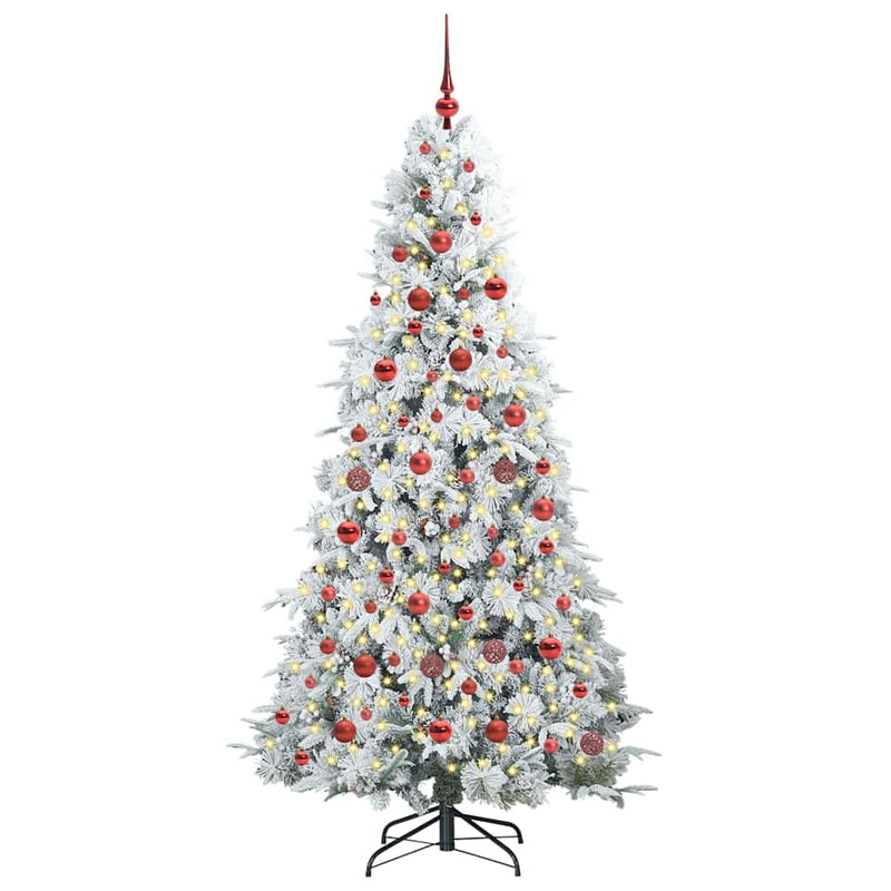 Load image into Gallery viewer, Vidaxl kunstmatige inklapbare kerstboom wit 180 cm pe en pvc