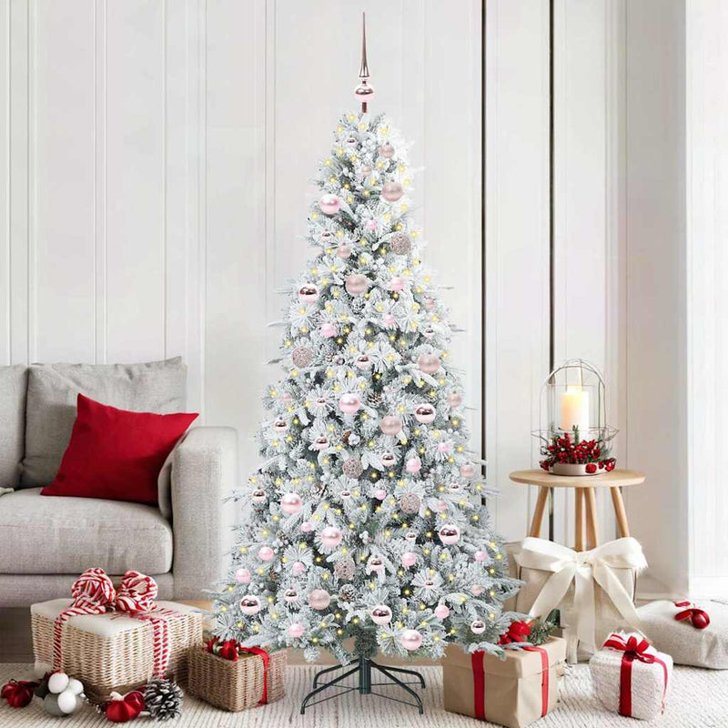 Load image into Gallery viewer, Vidaxl kunstmatige inklapbare kerstboom wit 180 cm pe en pvc