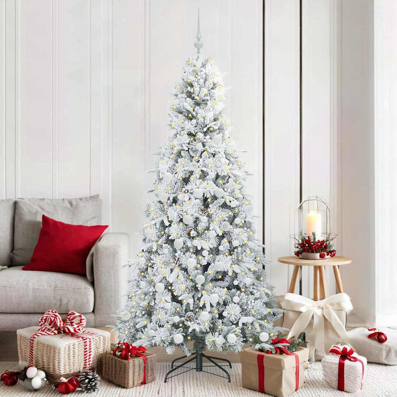 Load image into Gallery viewer, Vidaxl kunstmatige inklapbare kerstboom wit 180 cm pe en pvc