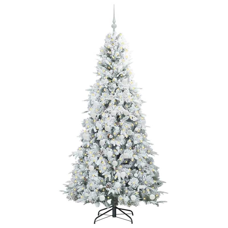 Load image into Gallery viewer, Vidaxl kunstmatige inklapbare kerstboom wit 180 cm pe en pvc