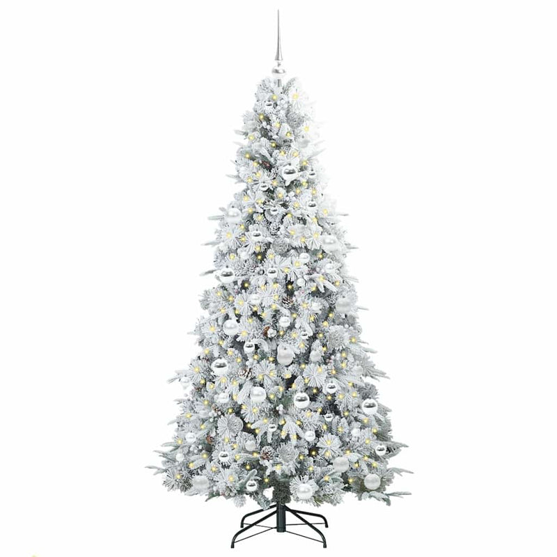 Load image into Gallery viewer, Vidaxl kunstmatige inklapbare kerstboom wit 180 cm pe en pvc