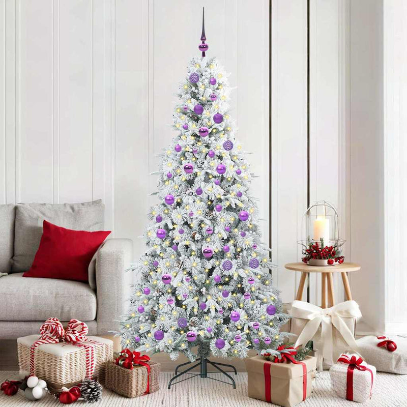 Load image into Gallery viewer, Vidaxl kunstmatige inklapbare kerstboom wit 180 cm pe en pvc