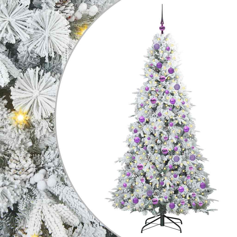 Load image into Gallery viewer, Vidaxl kunstmatige inklapbare kerstboom wit 180 cm pe en pvc